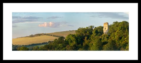 Bramber Castle and the Downs Framed